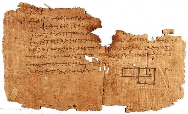 Một mảnh trong cuốn thứ hai của bộ Cơ Sở (Elements) của nhà toán học Euclid, viết bằng tiếng Hy Lạp cổ