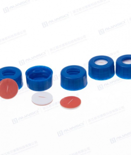 Nắp vặn sắc ký 9-425 màu xanh kèm septa PTFE/Silicone ALWSCI C0000148